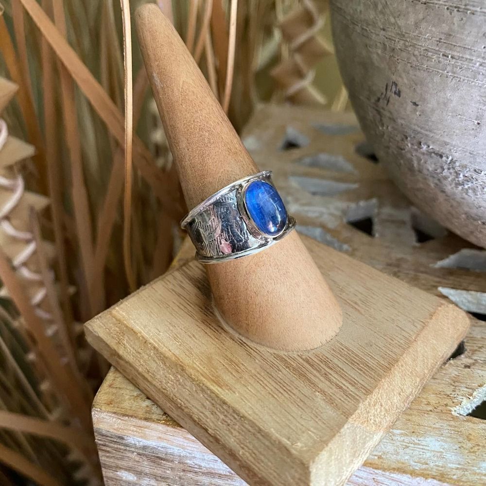 Kyanite Brazil Sterling Silver Ring Size 9.5